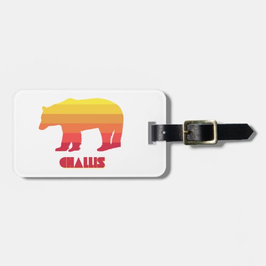 Challis Idaho Rainbow Bear Gepäckanhänger (Vorderseite horizontal)
