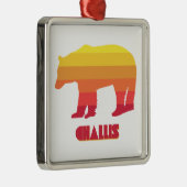 Challis Idaho Rainbow Bear Ornament Aus Metall (Rechts)
