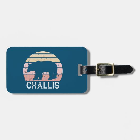 Challis Idaho Retro Bear Gepäckanhänger (Vorderseite horizontal)