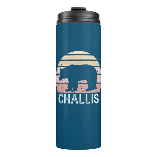 Challis Idaho Retro Bear Thermosbecher (Vorderseite)