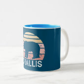 Challis Idaho Retro Bear Zweifarbige Tasse (VorderseiteRechts)