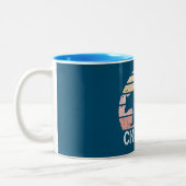 Challis Idaho Retro Bear Zweifarbige Tasse (Links)