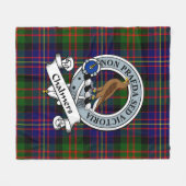 Chalmers Clan Abzeichen Tartan Kariert Fleecedecke (Vorderseite (Horizontal))