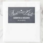 Chalted Frame Save the Date Aufkleber (Tasche)