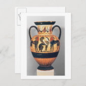 Chalzidianisch-schwarze Figur-Amphora, die einen S Postkarte (Vorne/Hinten)