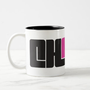Chama Black and Pink Zwei-Tone-Tasse Zweifarbige Tasse