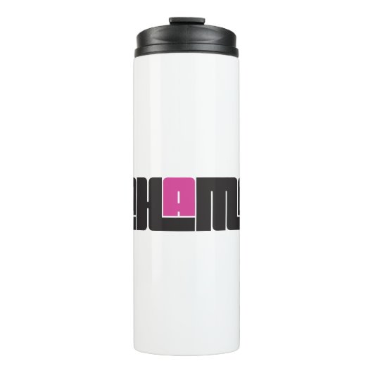 Chama Black und Pink Thermosbecher (Vorderseite)