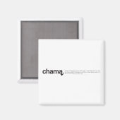 Chama Black und White Magnet (Vorderseite/Rückseite)