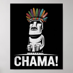 Chama Kämpfer Mma Fan Jjb Boxen Muay Thai Kickboxe Poster
