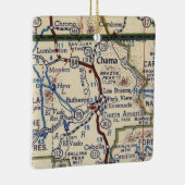 Chama NM Vintag Map Keramikornament (Rechts)