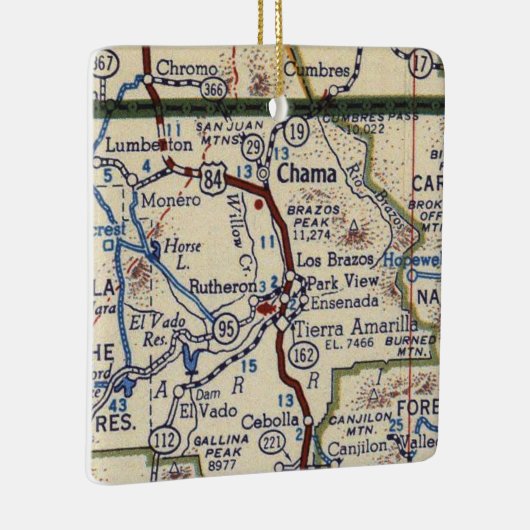 Chama NM Vintag Map Keramikornament (Rechts)