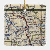 Chama NM Vintag Map Keramikornament (Rückseite)