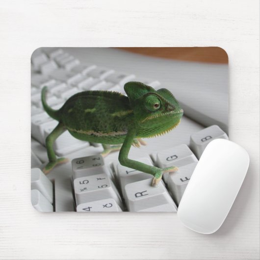 Chamäleon auf Tastatur Mousepad (Mit Mouse)