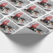 Chamäleon Boston Terrier Geschenkpapier (Ecke)