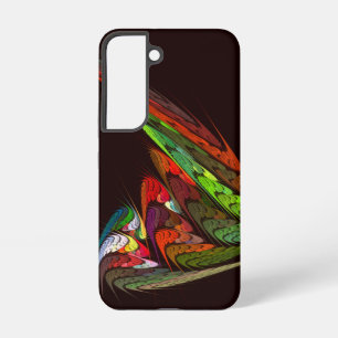 Chamäleon-Fraktal-Abstrakte Kunst in lebendiger Be Samsung Galaxy Hülle