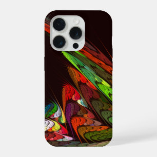 Chamäleon-Fraktal-Abstraktkunst in lebendiger Bewe iPhone 15 Pro Hülle