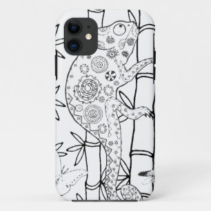 Chamäleon-Gekritzel iPhone 11 Hülle