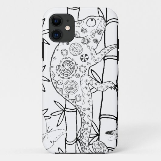 Chamäleon-Gekritzel Case-Mate iPhone Hülle (Rückseite)