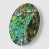 Chamäleon Große Wanduhr (Winkel)