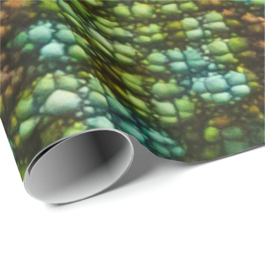 Chamäleon-Haut-Beschaffenheits-Schablone Geschenkpapier (Rolleneckpunkt)