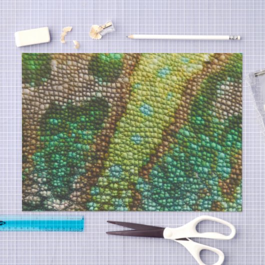 Chamäleon-Haut-Beschaffenheits-Schablone Seidenpapier (Handwerk)