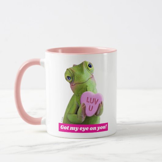 Chamäleon-Herz (Liebe dich) Tasse (Links)