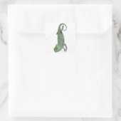 Chamäleon, Jungweide, Chamaeleo calyptratus Quadratischer Aufkleber (Tasche)