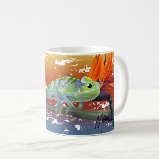 Chamäleon  kaffeetasse (VorderseiteRechts)