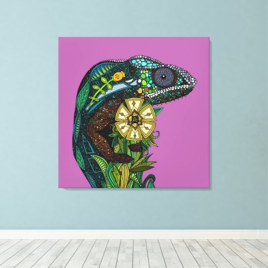 Chamäleon Leinwanddruck (Insitu (Holzboden))