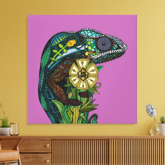 Chamäleon Leinwanddruck (Insitu (Wohnzimmer))