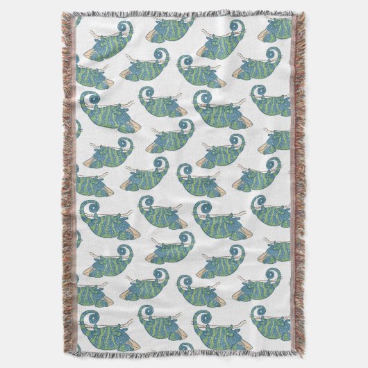 Chamäleon-Muster Decke (Vorderseite Vertikal)