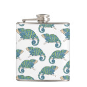 Chamäleon-Muster Flachmann (Vorderseite)