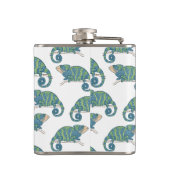 Chamäleon-Muster Flachmann (Rückseite)