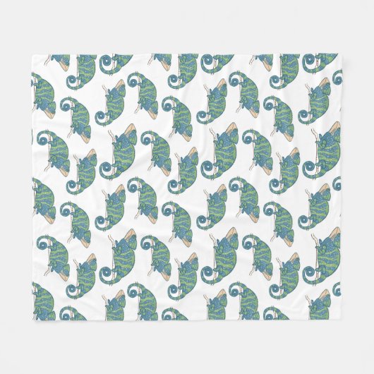 Chamäleon-Muster Fleecedecke (Vorderseite (Horizontal))