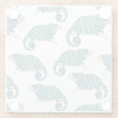 Chamäleon-Muster Glasuntersetzer (Rückseite)