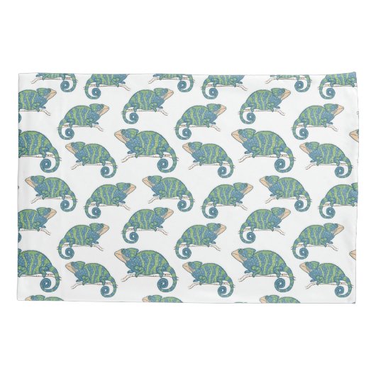 Chamäleon-Muster Kissenbezug (Rückseite-Links)