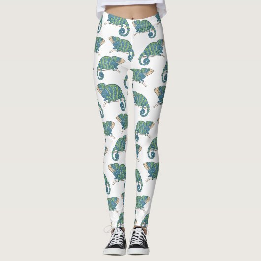 Chamäleon-Muster Leggings (Vorderseite)