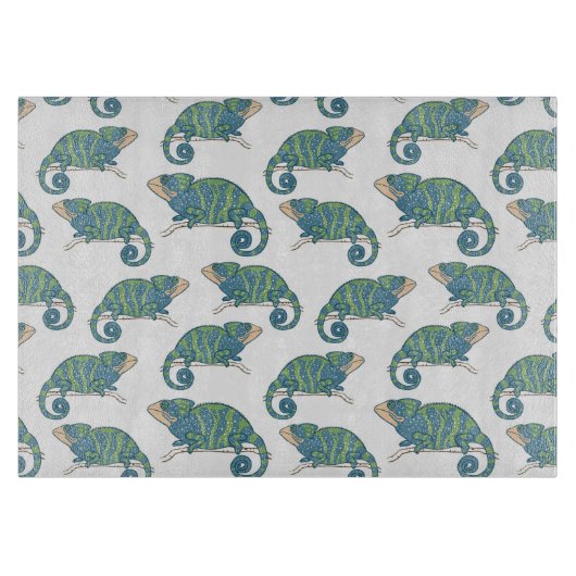 Chamäleon-Muster Schneidebrett (Vorderseite)