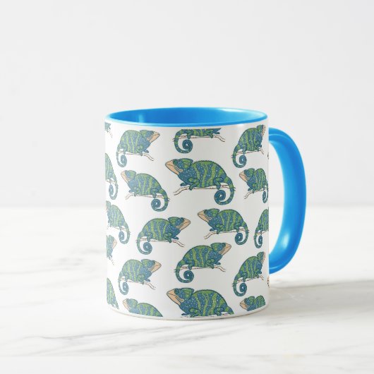 Chamäleon-Muster Tasse (VorderseiteRechts)