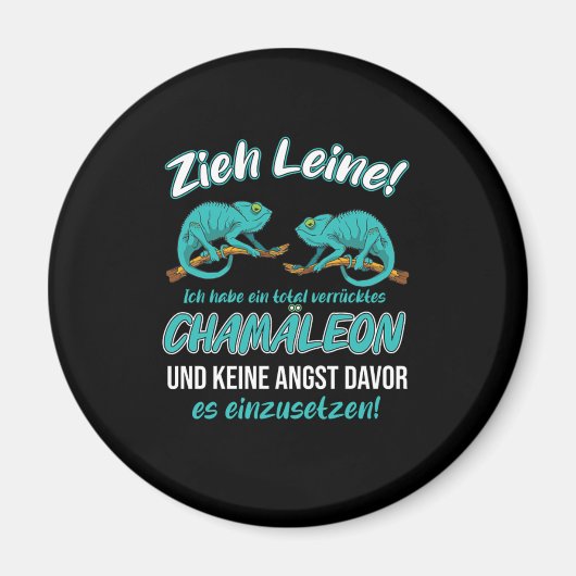 Chamaleon Pet Chamleon Pet Reptil Reptiles Gift Magnet (Vorne)