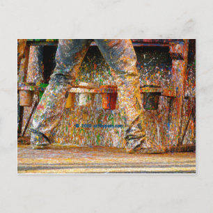Chamäleon Postkarte