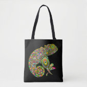 Chamäleon Psychedelische Fantasie Tasche (Vorderseite)