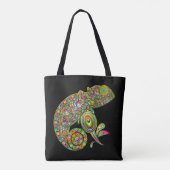 Chamäleon Psychedelische Fantasie Tasche (Rückseite)