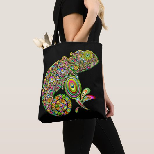 Chamäleon Psychedelische Fantasie Tasche (Von Nahem)