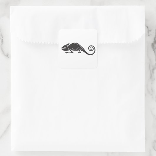 Chamäleon Quadratischer Aufkleber (Tasche)