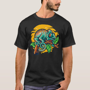 Chamäleon Reptil Reptilien Echse Tier Haustier Ter T-Shirt