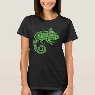 Chamäleon Reptil Tier Azteke Maya Maori Stammes- P T-Shirt