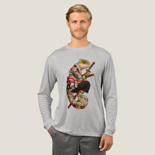 Chamäleon-Samurai – Tätowierter Krieger mit Katana Tri-Blend Shirt
