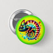 Chamäleon Tie-Dye Button (Vorne & Hinten)