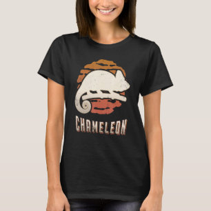Chamäleon Vintage Retro Klassisches Tier Sonnenunt T-Shirt